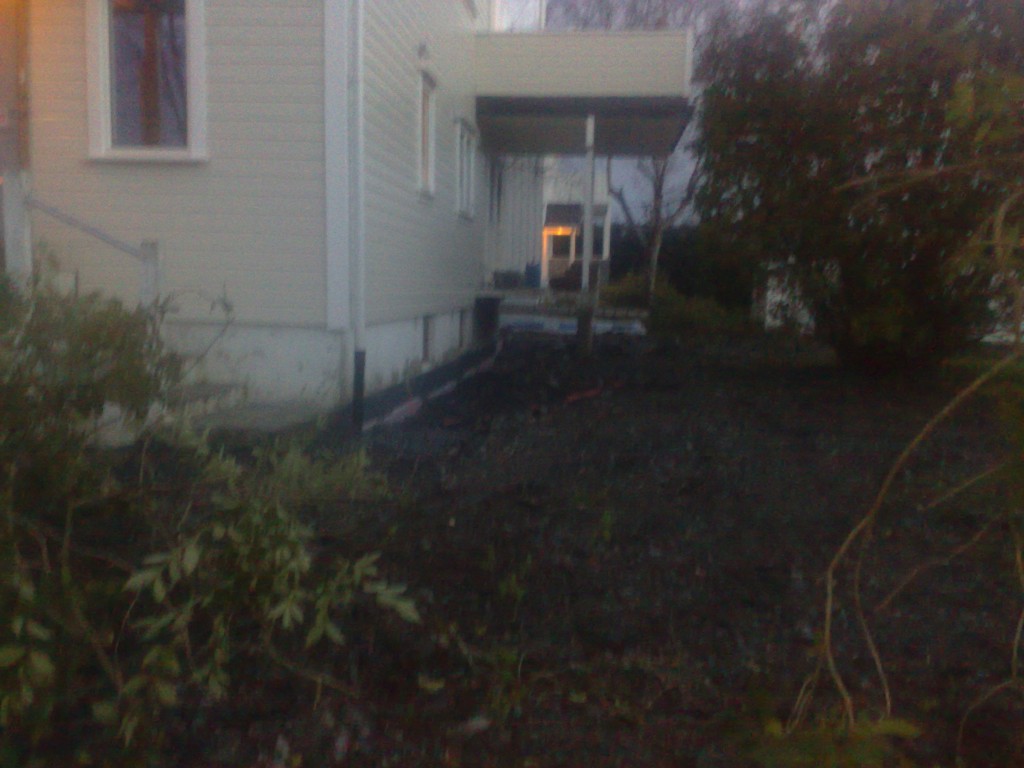 ingangspartiet på huset