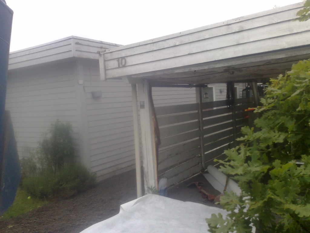 førbilde av garasje