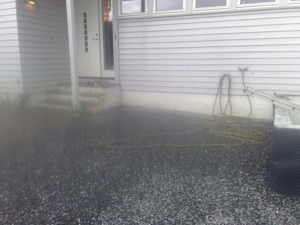 innkjørsel med grus