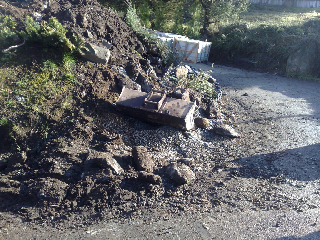 skråning under arbeid