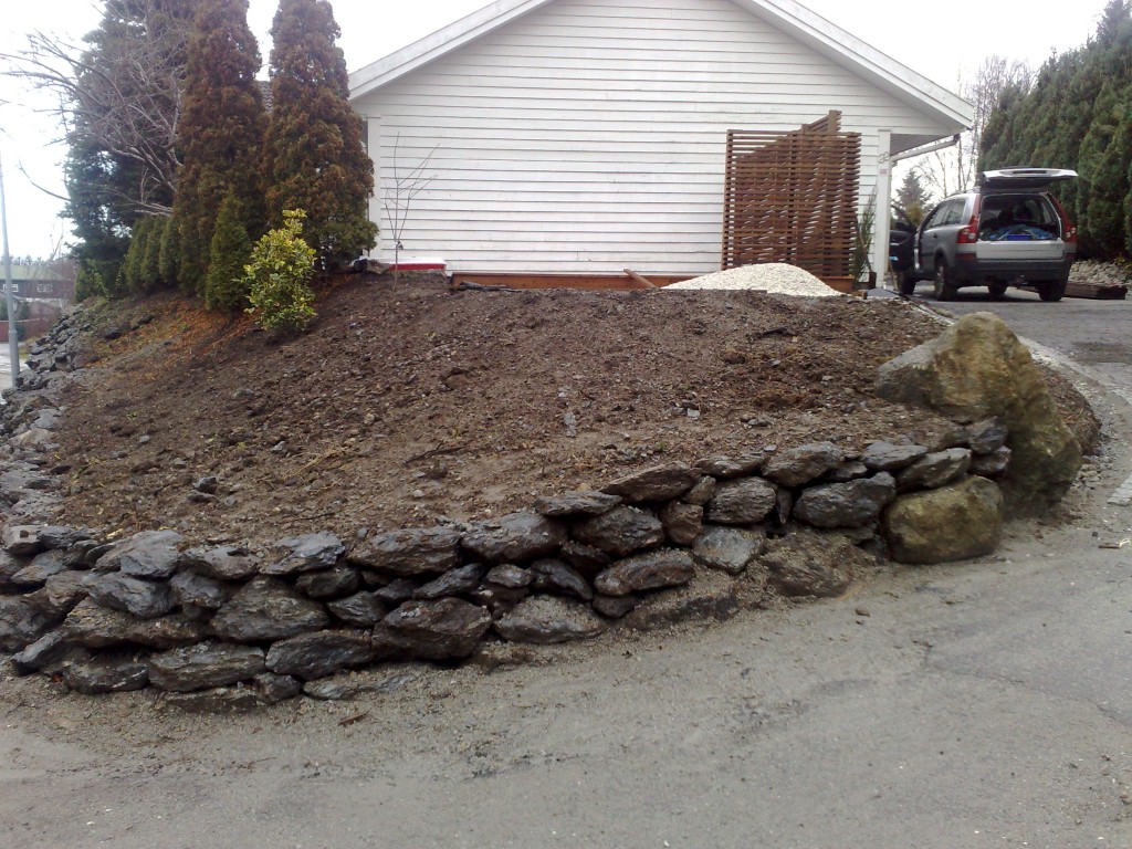 skråning klar for planting