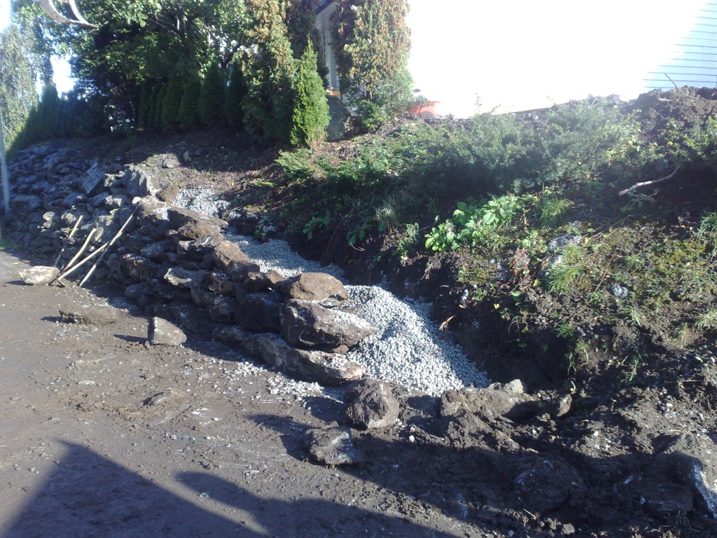 dreneringsplan i skråning